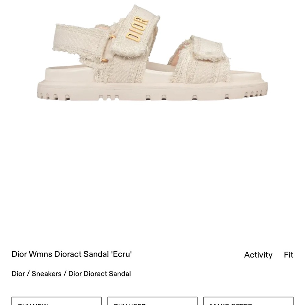 Dior Beige Dioract Sandals